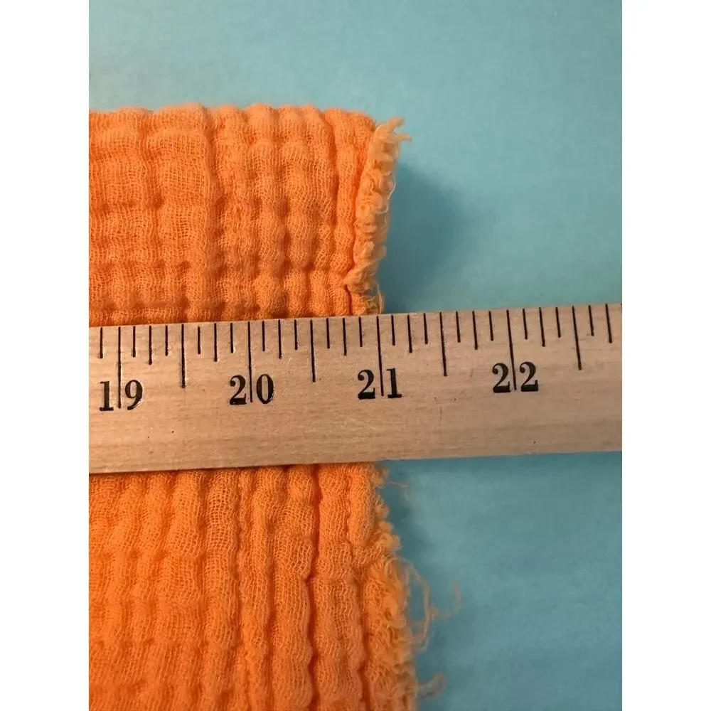 9Seed Idyllwild sleeveless popover cotton crinkle gauze raw edges orange Small